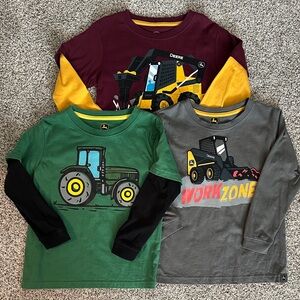 John Deere Boys' Construction & Tractor Long Sleeve Tops - 4T